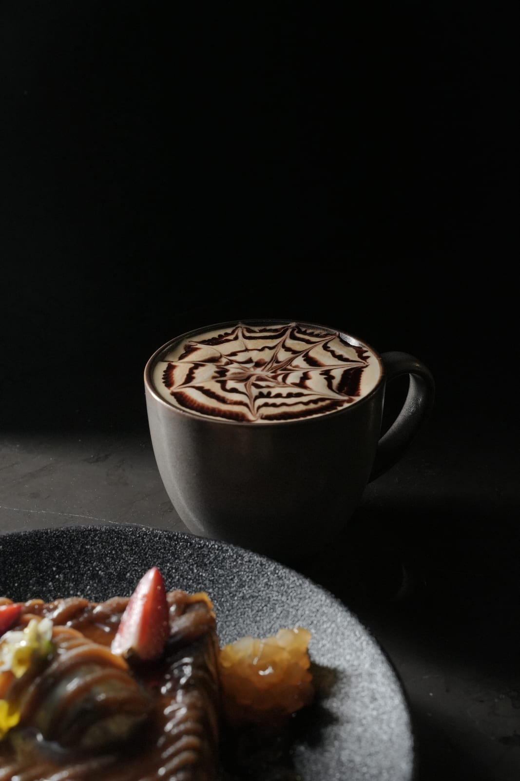 Latte art coffee